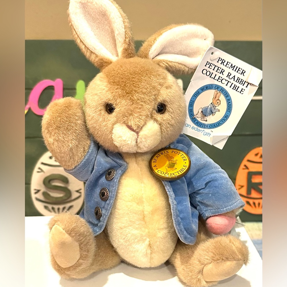 WOW!PRICE Drop Beatrix Potter Peter Rabbit Fully Jointed/METAL buttons 11.5"